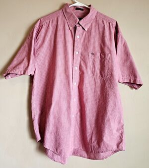 Colours Alexander Julian Men’s Shirt XL Button Down Short Sleeve Vintage Red chk